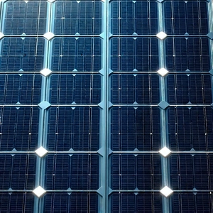 Solar Panel With Digital Particles With Large Solar