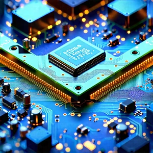 Close-up of electronic circuit
