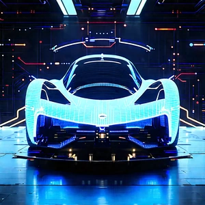 Innovative Electric Vehicle Design With Futuristic Blue