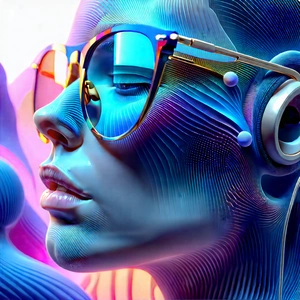 Wireless earbuds with digital artwork