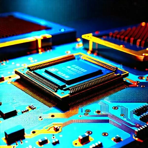 Close-up of microprocessor