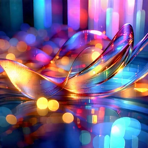 Abstract Concept Art: Abstract interpretation of light refraction