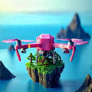 Drone with digital artwork
