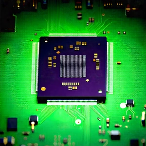 Close-up of microprocessor