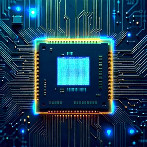 Microchip with holographic projection