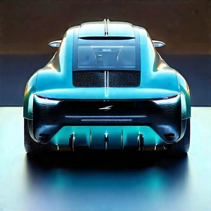 Innovative Electric Vehicle Design With Blue Sports