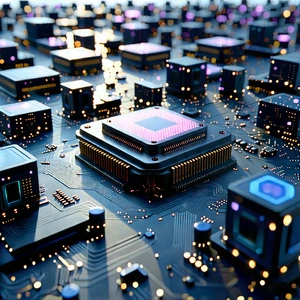 Close-up of sensor array