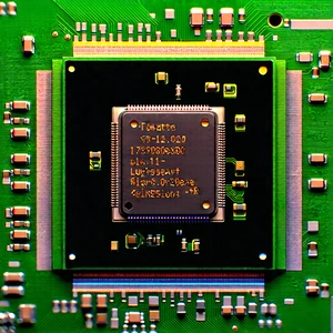 Close-up of microprocessor
