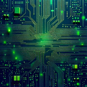Circuit board with digital particles