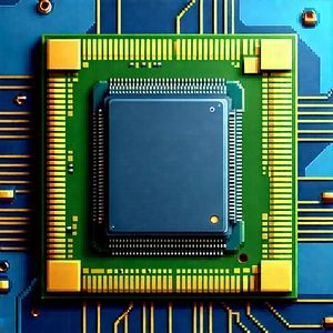 Close-up of microprocessor