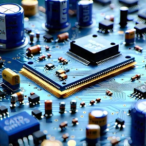 Close-up of electronic circuit