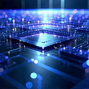 Close-up Of Sensor Array With Blue White