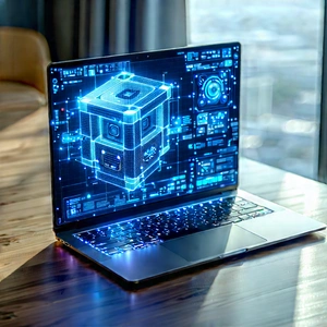 Laptop With Holographic Display With Laptop Computer