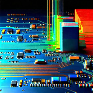 Close-up of electronic circuit