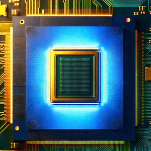 Close-up of microprocessor