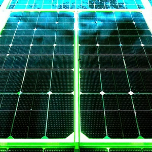 Solar Panel With Neon Accents With Large Solar