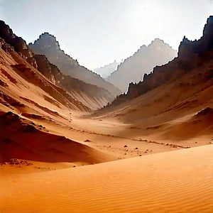 Nature Product Photography: Glacier In Dry Season With Desert Landscape