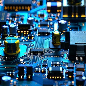 Close-up of electronic circuit