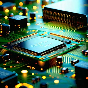 Close-up of electronic circuit