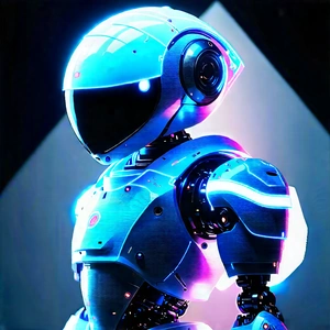 Robot with neon accents