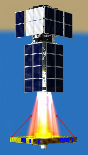 A Space Shuttle Is Shown In The Image, With A Red Trail Of Smoke Coming From It