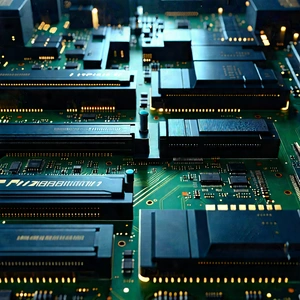 Close-up Of Memory Module With Close-up Computer