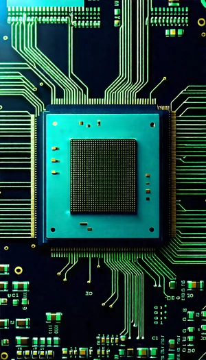 Close-up of microprocessor