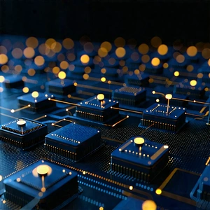 Close-up Of Sensor Array With Close-up Computer