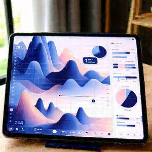 Tablet with data visualization