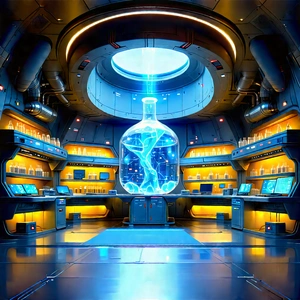 Futuristic Research Laboratory With Futuristic Setting,