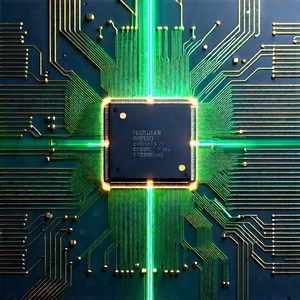 Microchip with laser scanning