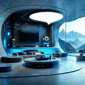 Futuristic Smart Home With Futuristic Living