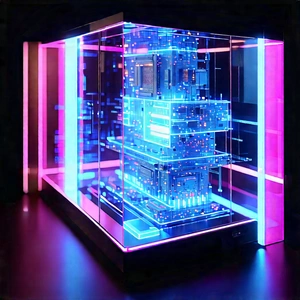 Quantum computer with neon accents