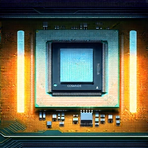 Close-up of microprocessor