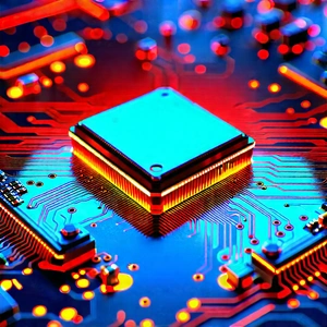 Close-up of microprocessor