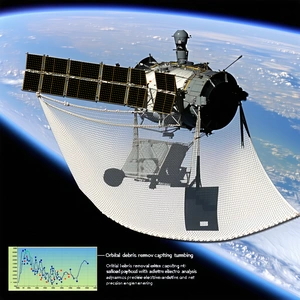A Spacecraft With A Large Dome On Top, Floating In The Sky