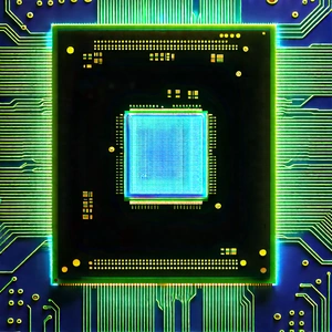 Close-up of microprocessor