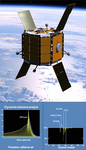 A Small Spacecraft, Possibly A Satellite, Flying Through The Sky
