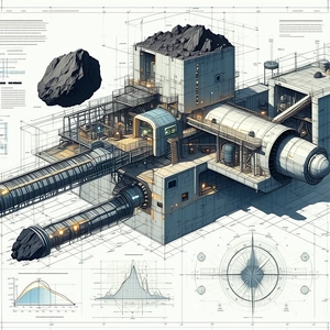 A Large, Futuristic Building Is Depicted In A Detailed Drawing