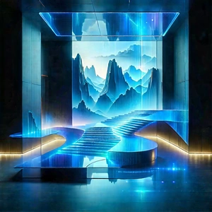 Futuristic Innovation Hub With Image, There