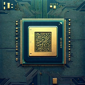 Close-up of microprocessor