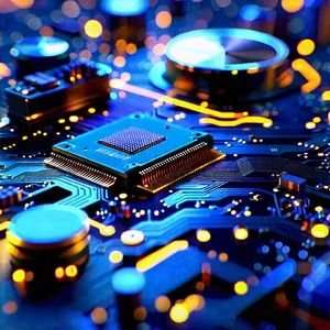 Close-up of electronic circuit