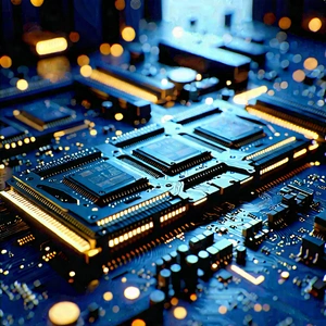 Close-up Of Memory Module With Close-up Computer