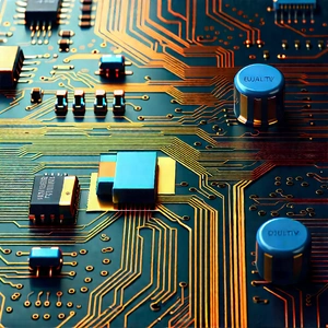 Close-up of electronic circuit
