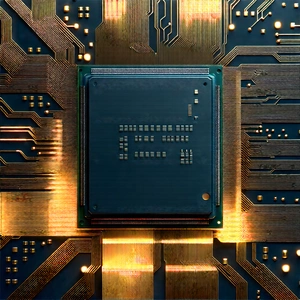 Close-up of microprocessor