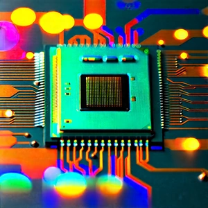 Close-up of microprocessor