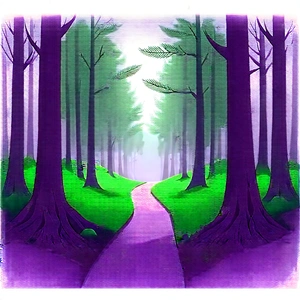 Nature Pencil Sketch: Path Through Dense (forest:1.45) With Image, There