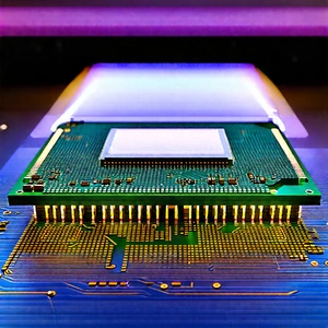 Close-up of microprocessor
