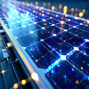 Solar Panel With Holographic Projection With Solar Panel