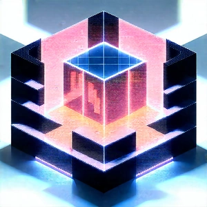 (futuristic:1.39) Tech Startup Office With Three-dimensional Displayed